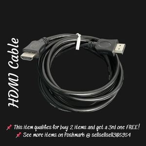 📌 *HDMI Cable - High Definition Multimedia Interconnect 6ft Black Round Cable